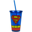 Superman Uniform 16 oz. Plastic Travel Cup